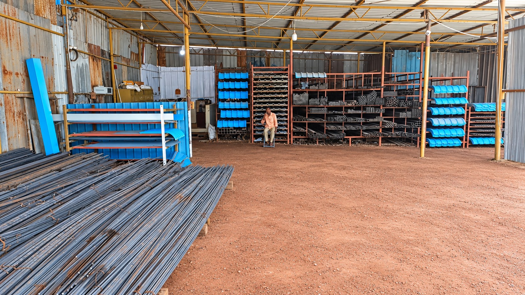 Inside the Chennai Steels stockyard